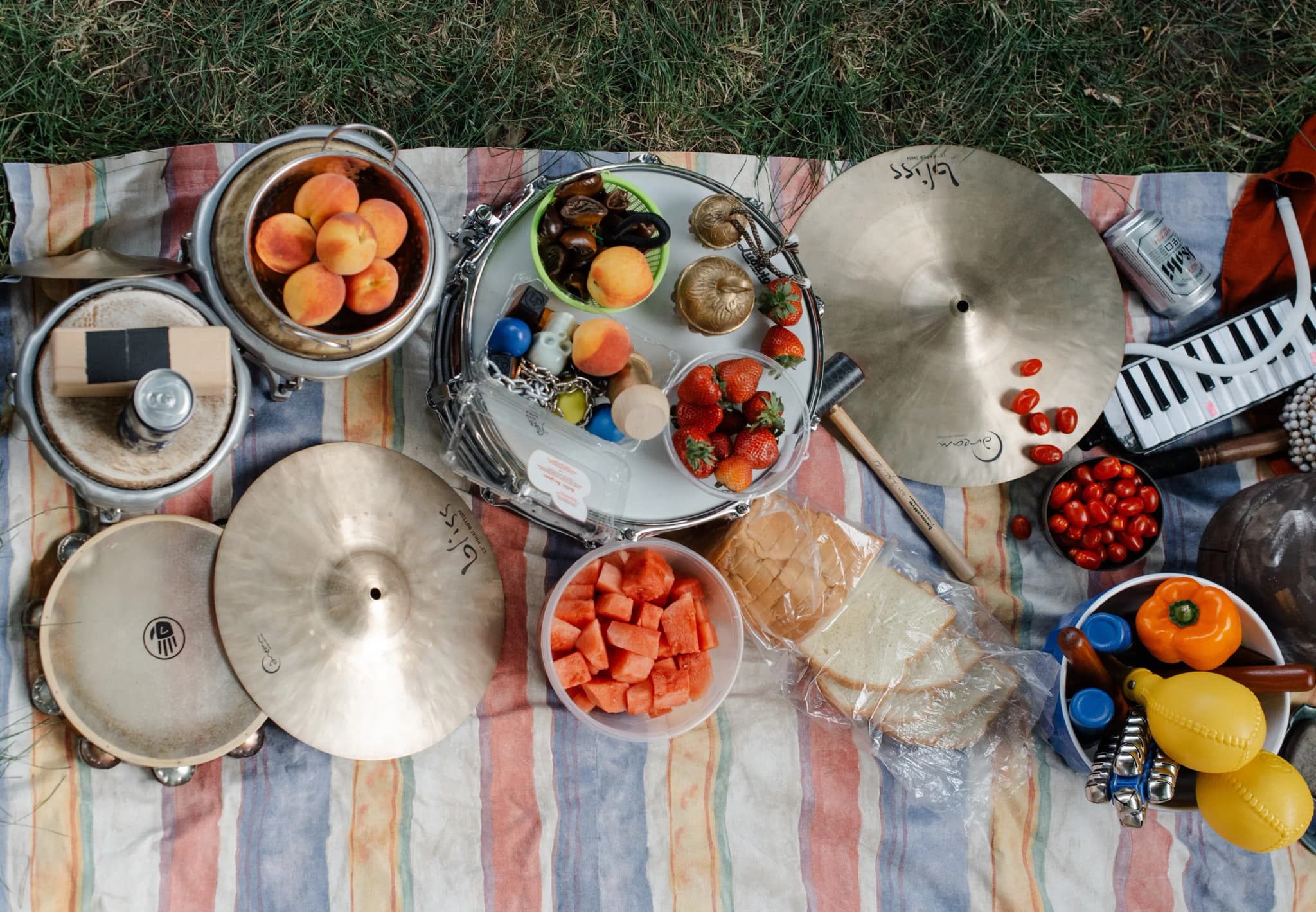 A picnic in the grass